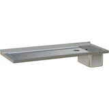 thumbnail of HAGOLA Schankdeck-Abdeckung, hinten Wandanschlag, Gläserdruckspüler, 1800x50x660mm (BxHxT), 1 Becken 500x300mm