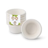 thumbnail of BIOZOYG 2000 Stück Mini-Dipschälchen Zuckerrohr 50ml, biologisch abbaubar - Perfekt für Saucen, Fingerfood - Einwegschälchen, Beilagenschälchen