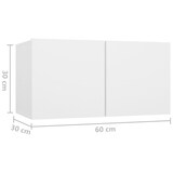 thumbnail of Muebles de salón colgantes 3 unidades blanco 60x30x30 cm