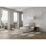 thumbnail of Letto Singolo contenitore imbottito 90x190 microfibra sabbia Antea