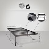 thumbnail of Metallbett Fargo schwarz/200x100x42 cm