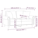 thumbnail of vidaXL 2-Sitzer-Sofa mit Zierkissen Dunkelgrau 120 cm Samt