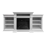 thumbnail of Elektrische haard vloerhaard BIDEN in wit hout L179 x D48 x H85