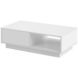 thumbnail of Merax Couchtisch hochglanz mit 15 Farben LED-Beleuchtung, Wohnzimmertisch mit großen Stauraum und Schublade, weiß