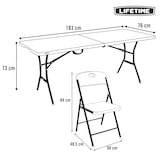 thumbnail of Pack mesa plegable 183x76 cm + 6 sillas plegables negro Lifetime