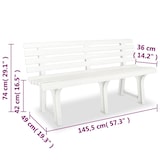 thumbnail of vidaXl Tuinbank 145,5 cm kunststof wit