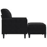 thumbnail of vidaXL Sessel mit Hocker Schwarz 60 cm Samt