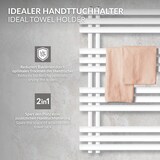 thumbnail of ECD Germany Design Badheizkörper Iron EM 600×1000 mm Weiß, Paneelheizkörper Handtuchtrockner Radiator Badheizung