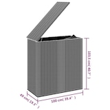 thumbnail of Helloshop26 - Boîte à coussins coffre de rangement de jardin résine tressée 100 x 49 x 103,5cm marron 02_0013157