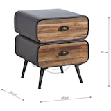 thumbnail of AUBRY GASPARD table de nuit en métal et tiroirs bois