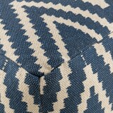 thumbnail of Kelim Sitzwürfel 50x50 H35cm Pouf Fußhocker Sitzhocker Bodenkissen Fußschemel : blau - jeans blue