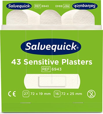 60 Sets `Cederroth` Salvequick Sensitive Pflaster (43 Stück) weiss