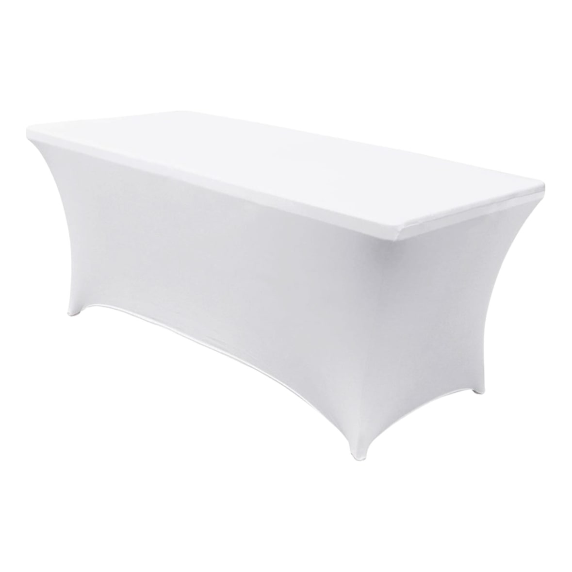 Capa para Mesa Dobrável Retangular Catering 240x74cm Branco 7house