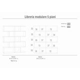 thumbnail of SARMOG LIBRERIA MODULARE H178 L150 KIT in truciolare nobilitato color ossido bianco e cemento