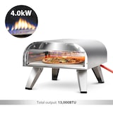 thumbnail of BIGHORN Gas Pizzaoven voor Buiten - Pizza Gourmet - Barbecue - Edelstaal - 30.5cm pizzasteen -temperatuurweergave tot 460 ° C - met Draagtas