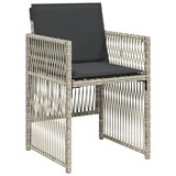 thumbnail of vidaXL 15-tlg. Garten-Essgruppe mit Kissen Hellgrau Poly Rattan