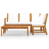 thumbnail of vidaXL 4-tlg. Garten-Lounge-Set mit Auflagen Creme Massivholz Akazie