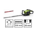 thumbnail of Taille Haies thermique 25cm3 Moteur 2 Temps Lame 55cm Rotation 90° VITO