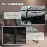 thumbnail of Loungesessel für den Außenbereich, Stahl grau, 110 x 62 x 88 cm, mit 10 cm Sitzkissen