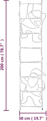 thumbnail of vidaXL LED-Silhouette Weihnachtsmann auf Leiter 552 LEDs 50x200 cm