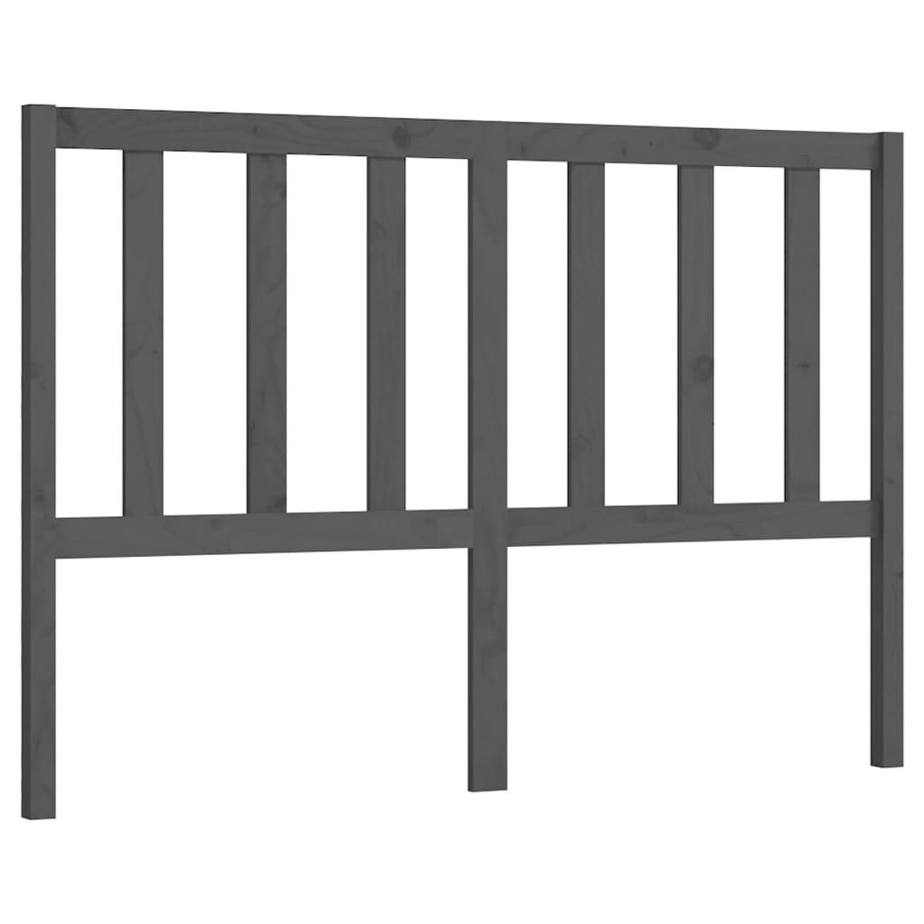 vidaXL Kopfteil Grau 156x4x100 cm Massivholz Kiefer