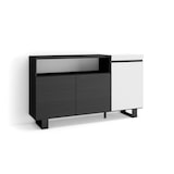 thumbnail of Sideboard, Schrank, Küche, Schrank, Flur, 150x35x87cm, 3 Türen, Industriedesign, Moderner Stil, Schwarz und weiß _ 66_2