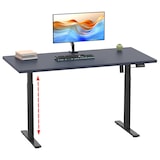 thumbnail of VCM Schreibtisch Lona Schwarz / Anthrazit H. 71-120 x B. 140 x T. 80 cm