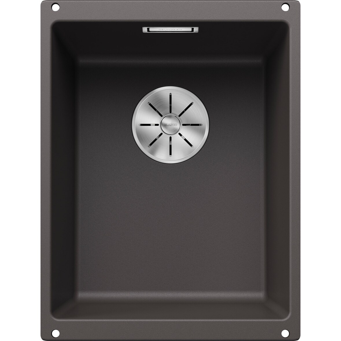 BLANCO SUBLINE 320-U Unterbauspüle / SILGRANIT / Felsgrau / Stopfen -