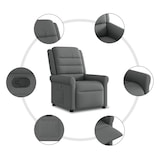 thumbnail of Fauteuil inclinable Gris foncé Tissu Modèle Yermoniax