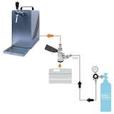 thumbnail of Bierkühler BieTal® Bierzapfanlage 30 L/h KOMPLETTSET 5L Adapter OHNE CO2 Flasche
