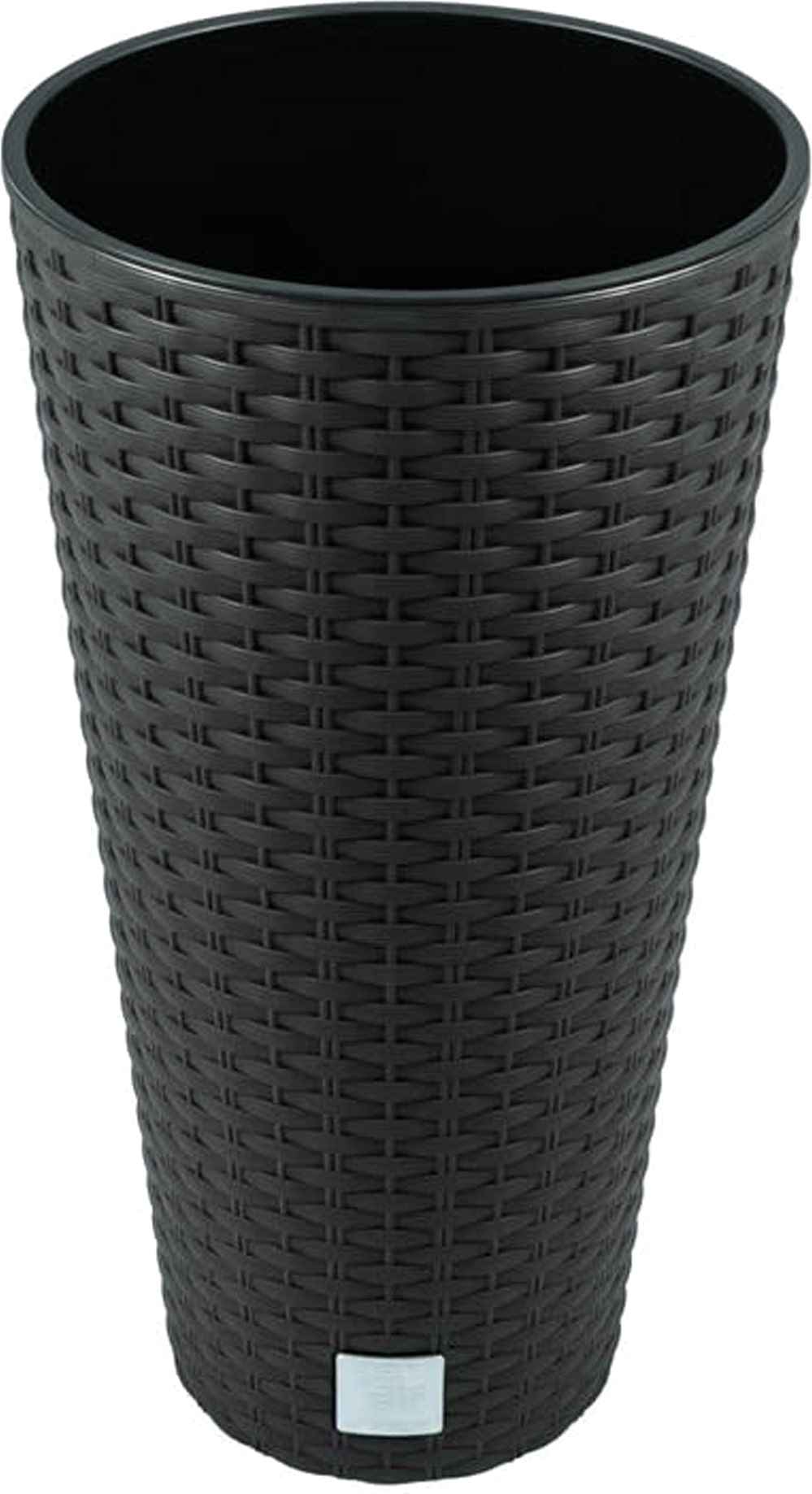 Prosperplast - Rato Pflanzentopf mit 15,5 Litern und Einsatz 25 x 25 x 47,6 cm in Anthrazit