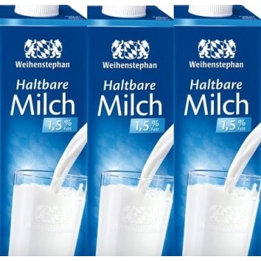 Weihenstephan H-Milch 1,5 % Fett 12 x 1 l (12 l)