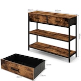 thumbnail of COSTWAY Tavolo Console con Cassetto, Tavolo Ingresso, Tavolino Stretto 3 Livelli con Struttura Metallica, Legno, Stile Vintage