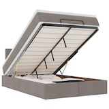 thumbnail of vidaXL Ottoman-Bett mit Matratze & LEDs Taupe 120x200 cm Stoff
