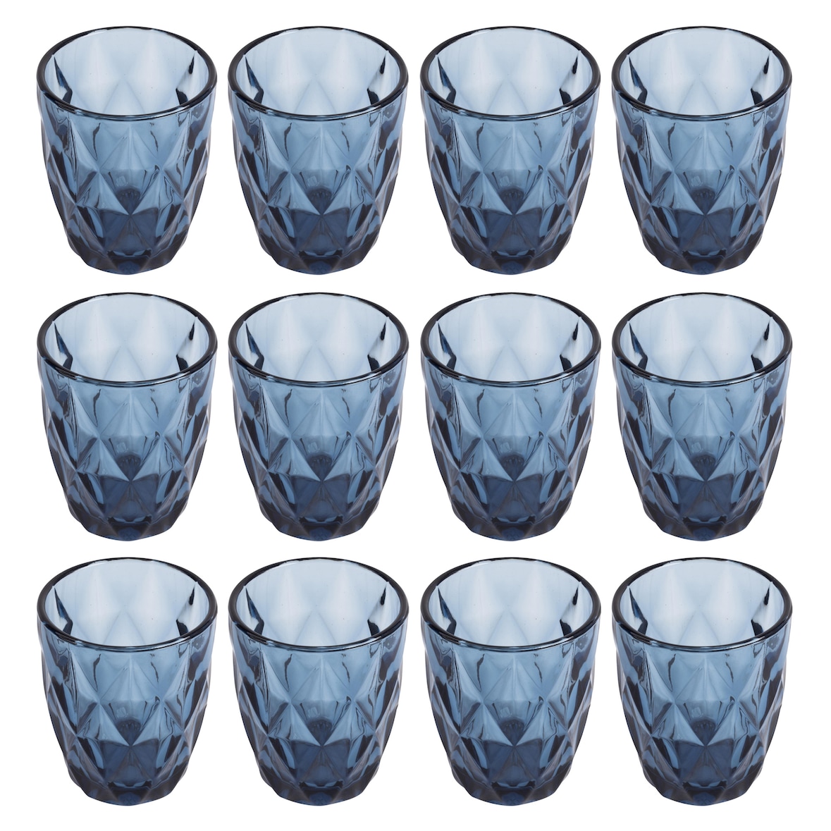 San Ignacio - Juego de 12 Vasos de Cristal 260 ml Color Azul