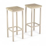 thumbnail of Set de 2 taburetes de bar de roble beige Mod. RICCIONE RIMINI de Yelloo