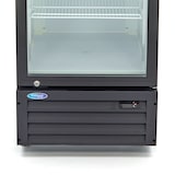 thumbnail of Maxima - 9404020 Refrigerador de bebidas 360L, 1 puerta de vidrio con cerradura, LED, 4 estantes de acero inox ajustables, blanco, 60.5x57.8x198 cm