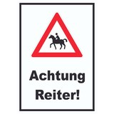 thumbnail of Achtung Reiter Schild A4 (210x297mm)