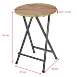thumbnail of METRO PROFESSIONAL Bistro Stehtisch klappbar, Stahl/Kiefernholz, Ø 78 x 110 cm, rund, braun