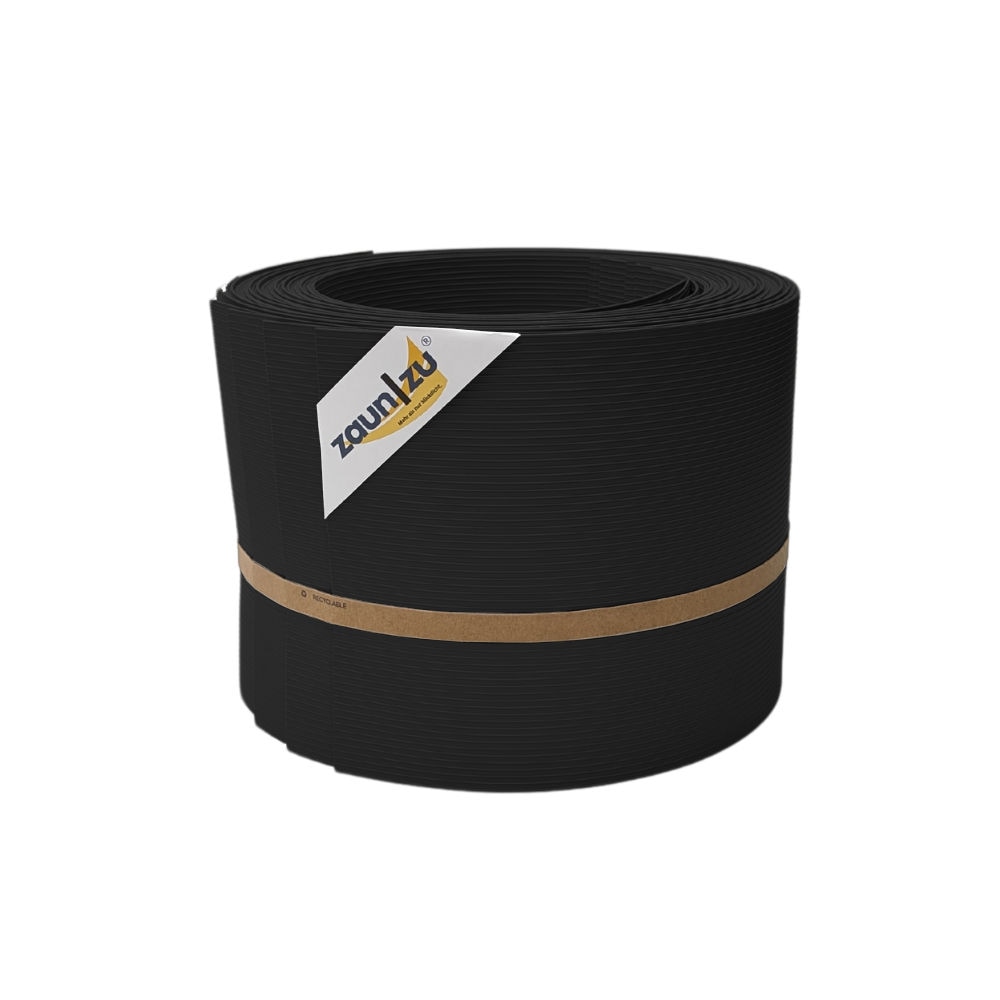 zaun|zu® Sichtschutzstreifen Rille 10x Einzelstreifen 2,55m Sichtschutz Schwarz, 10 x 2,55m