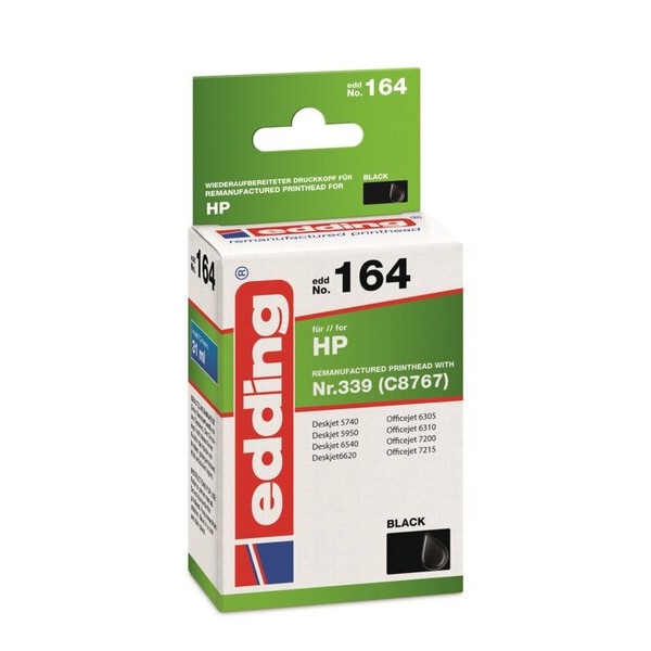 Edding Druckerpatrone 164 HP 339 schwarz, Ersetzt: HP C8767, No.339