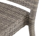 thumbnail of METRO Professional Sgabello da bar BARBADOS, alluminio / rattan PE, 46 x 61 x 114 cm, impilabile, con poggiapiedi e foro nello schienale, grigio