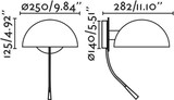 thumbnail of dominica ap1, wandleuchte mit beigem lampenschirm und lesegerät, faro barcelona