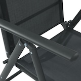 thumbnail of SVITA tuinstoelen Hoge rugleuning Opvouwbaar Verstelbare stoel Set van 2 Aluminium Antraciet