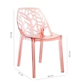 thumbnail of Lot de 2 chaises en polycarbonate, assise ergonomique, résistantes et empilables, design moderne pour cuisine, salle à manger,restaurant –Zelda – Rose