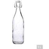 thumbnail of Set van 6 Glazen beugelfles - 1 Liter per Fles- Fles met Beugelsluiting - Transparant