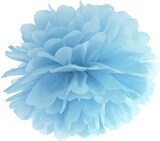 thumbnail of 100x Pompon aus Seidenpapier, hell-nebel-blau, 25cm