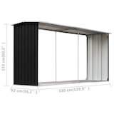 thumbnail of vidaXL Brennholzlager Verzinkter Stahl 330 x 92 x 153 cm Anthrazit
