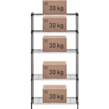 thumbnail of Royal Catering Estantería de metal - 35 x 90 x 180 cm - Negro