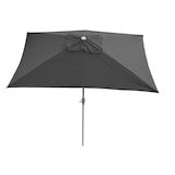 thumbnail of Parasol N23, tuinparasol, 2x3m rechthoekig kantelbaar, polyester/aluminium 4,5kg UV-bescherming 50+ ~ antraciet